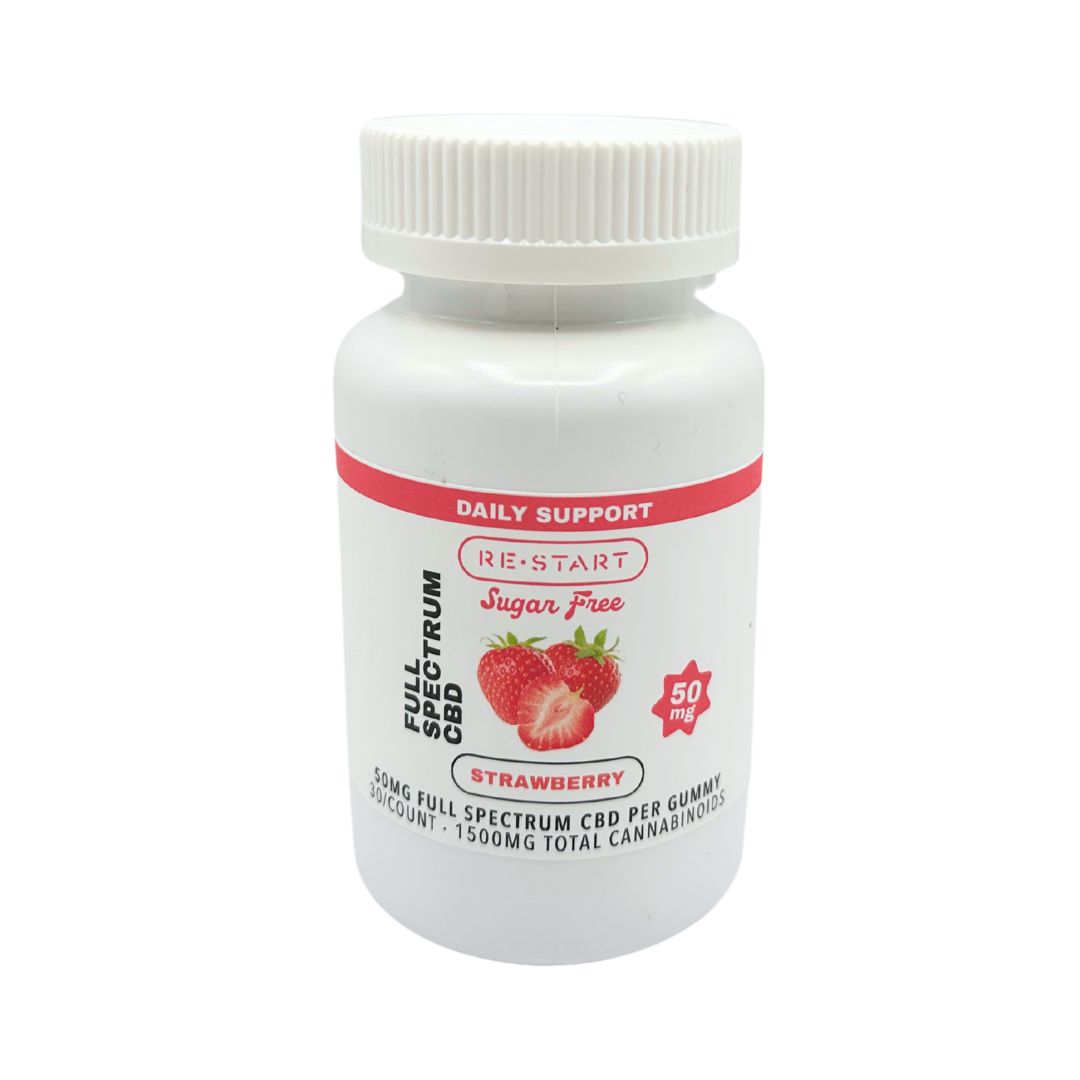 Sugar-Free CBD 50mg Gummies - Strawberry, Count: 30-ct
