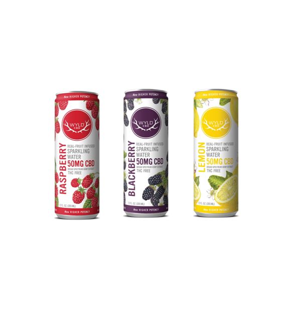 Wyld CBD Sparkling Water 50mg 12oz