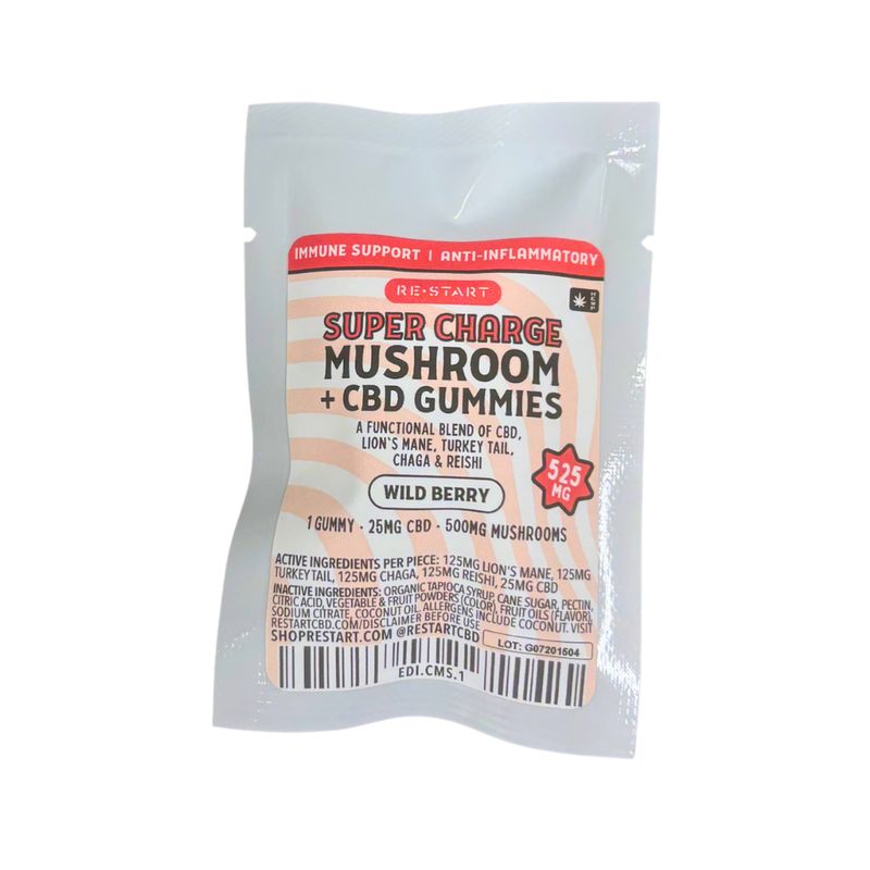 CBD Super Charge Mushroom Gummy 1-ct Wildberry