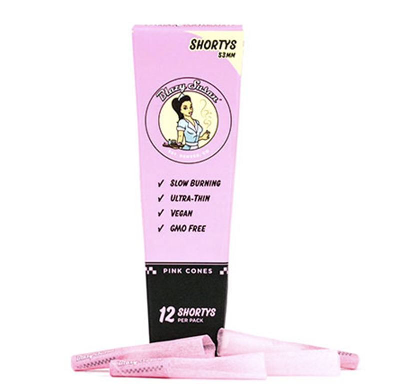 Blazy Susan Pink Rolling Cones - Shorties 12/pk