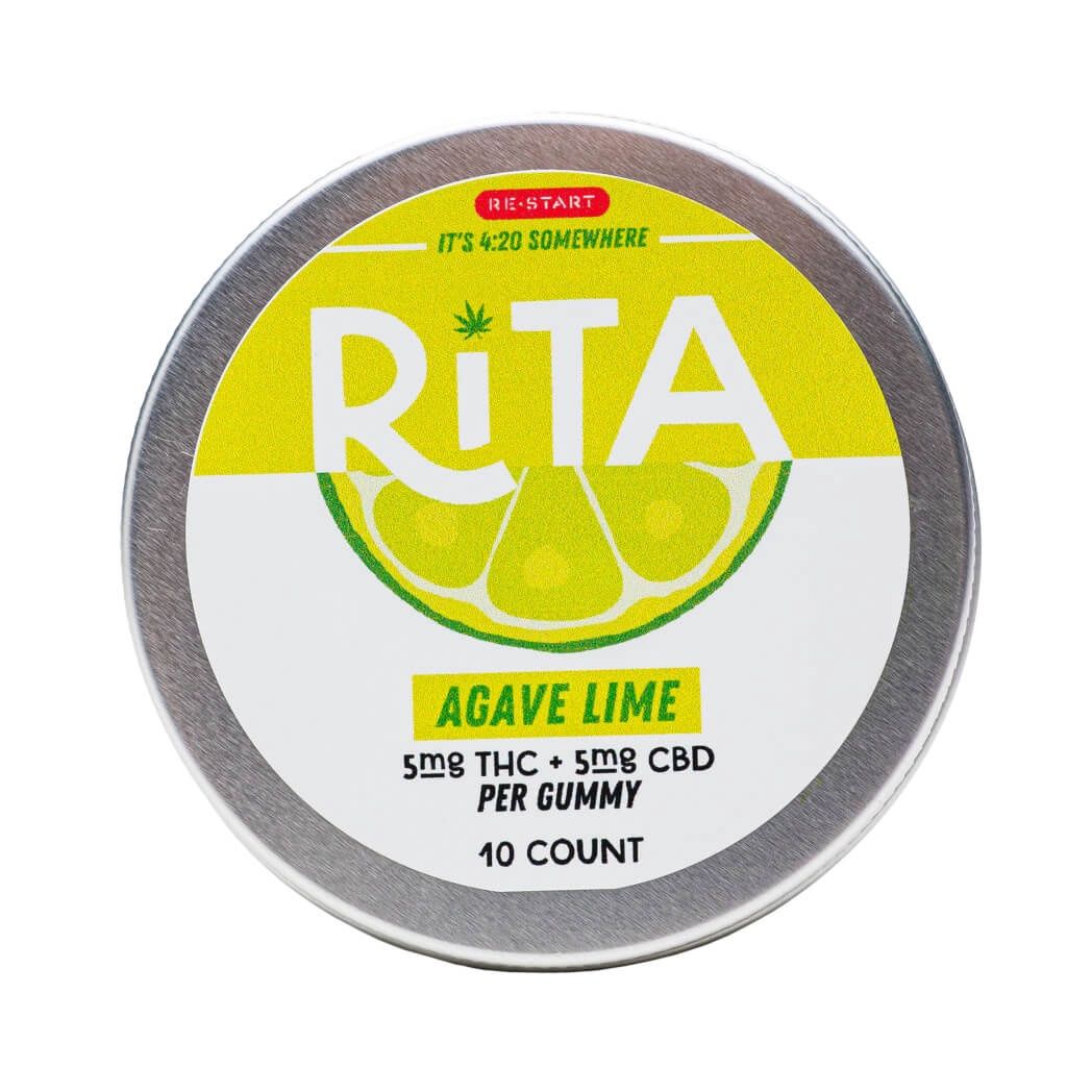 Rita Delta 9 CBD Gummies 1:1 Agave Lime (50mg Total THC) 10/ct