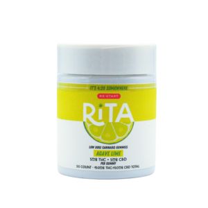 RESTART Rita Delta 9 5mg + CBD 5mg Gummies Agave Lime 30-ct