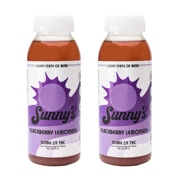 Sunny’s Delta 9 THC 50mg Blackberry Lemonade 8oz 2/pk Bundle