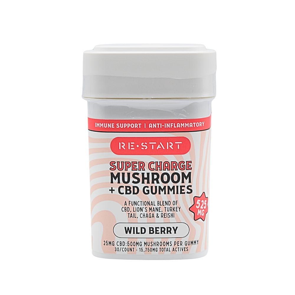 CBD Super Charge Mushroom 525mg Gummies 30-ct