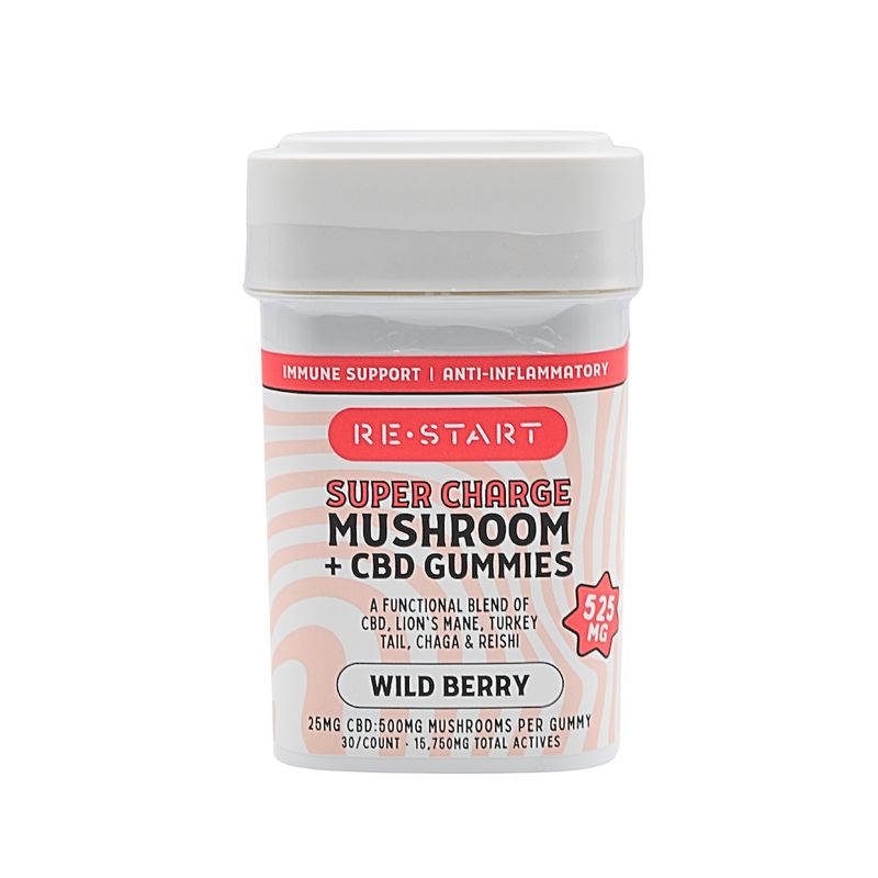 CBD Super Charge Mushroom 525mg Gummies 30-ct