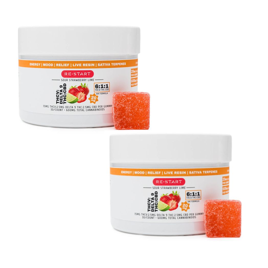 THCV 15MG + D9 THC 2.5MG +  CBD 2.5MG Gummies 30-ct, Count: x2 (Total THC 150MG)