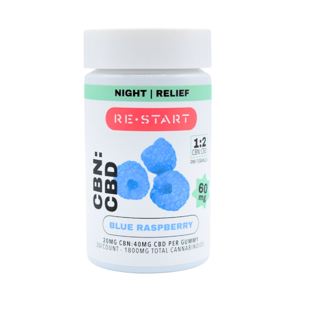 CBN CBD 60MG Gummies 30-ct Blue Raspberry NO THC