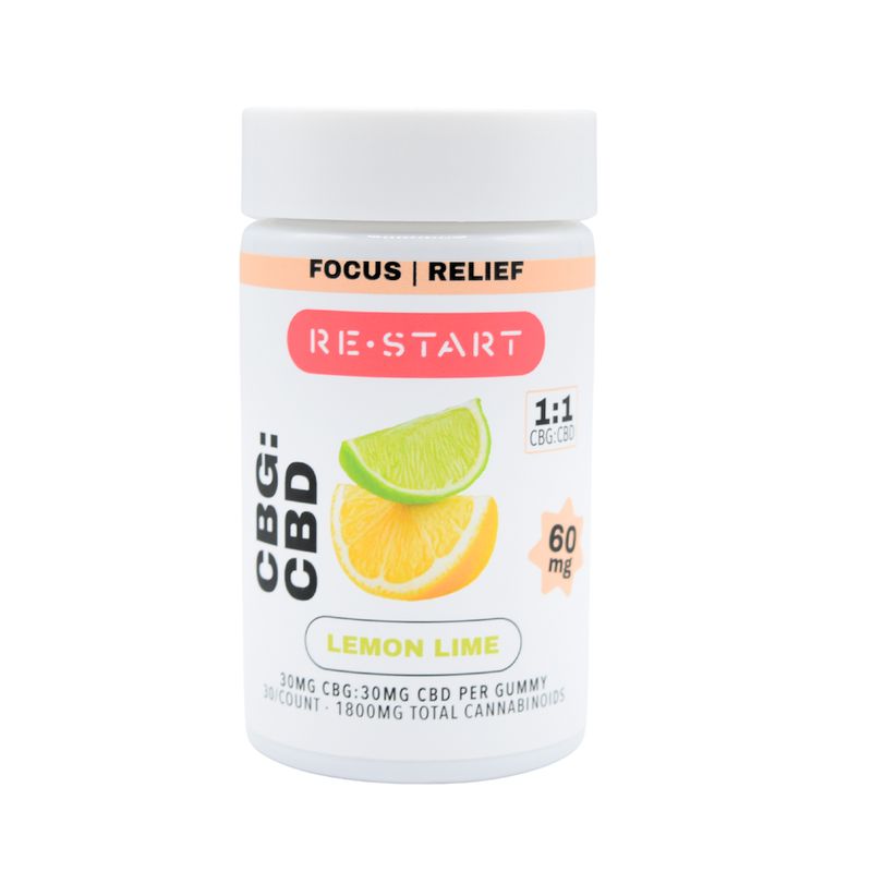 CBG CBD Drive + Focus Gummies 60MG 30-ct  Lemon Lime
