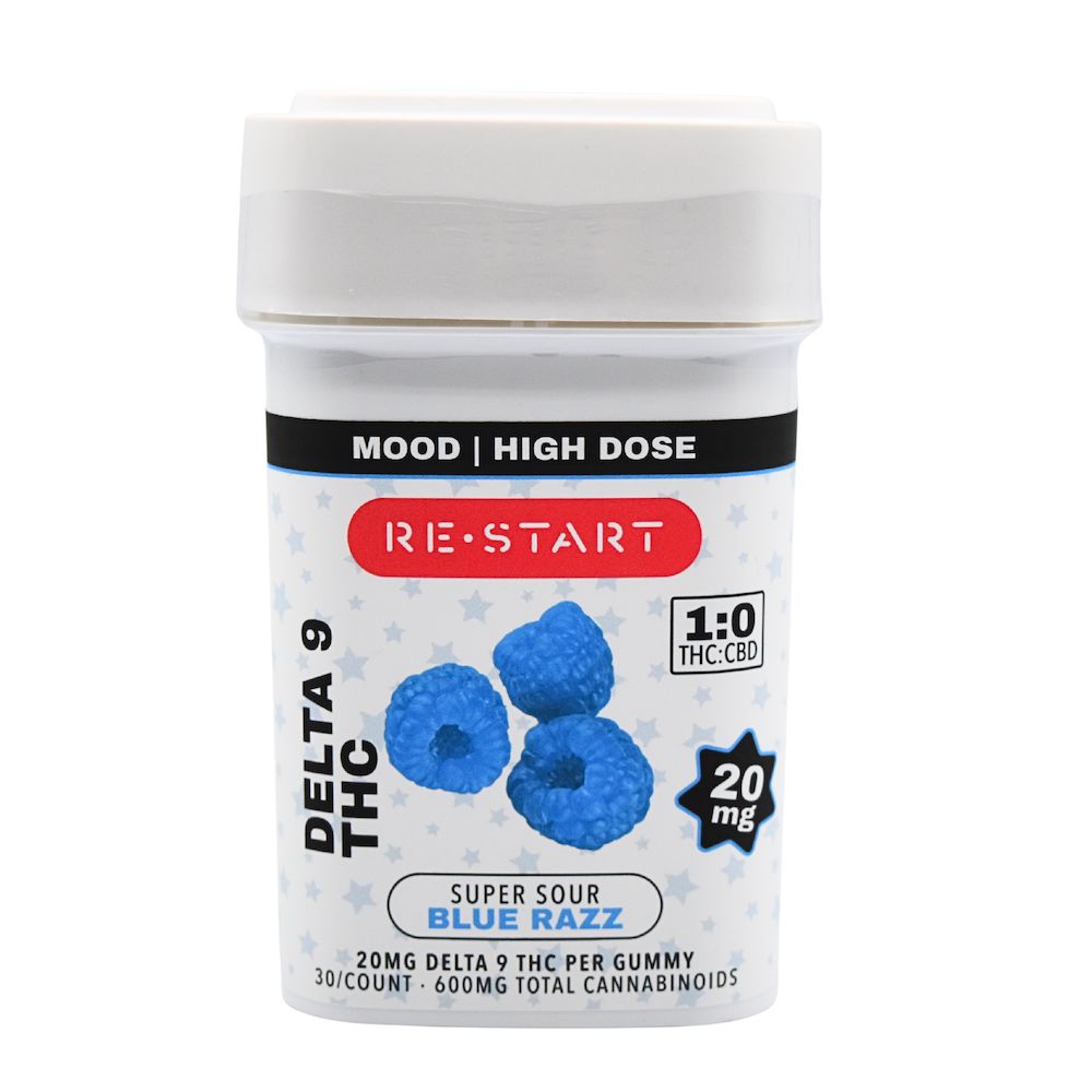 Delta 9 THC 20MG Gummies 30-ct Blue Raspberry (Reg. Price $119.99)