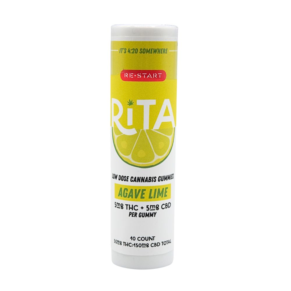Rita Delta 9 THC 5MG + CBD 5MG Gummies - Agave Lime (Total THC 50MG) 10/ct