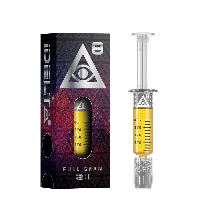 iDelta 8 CBD Dab Uncut Syringe 1mL Silver (900MG 2:1)