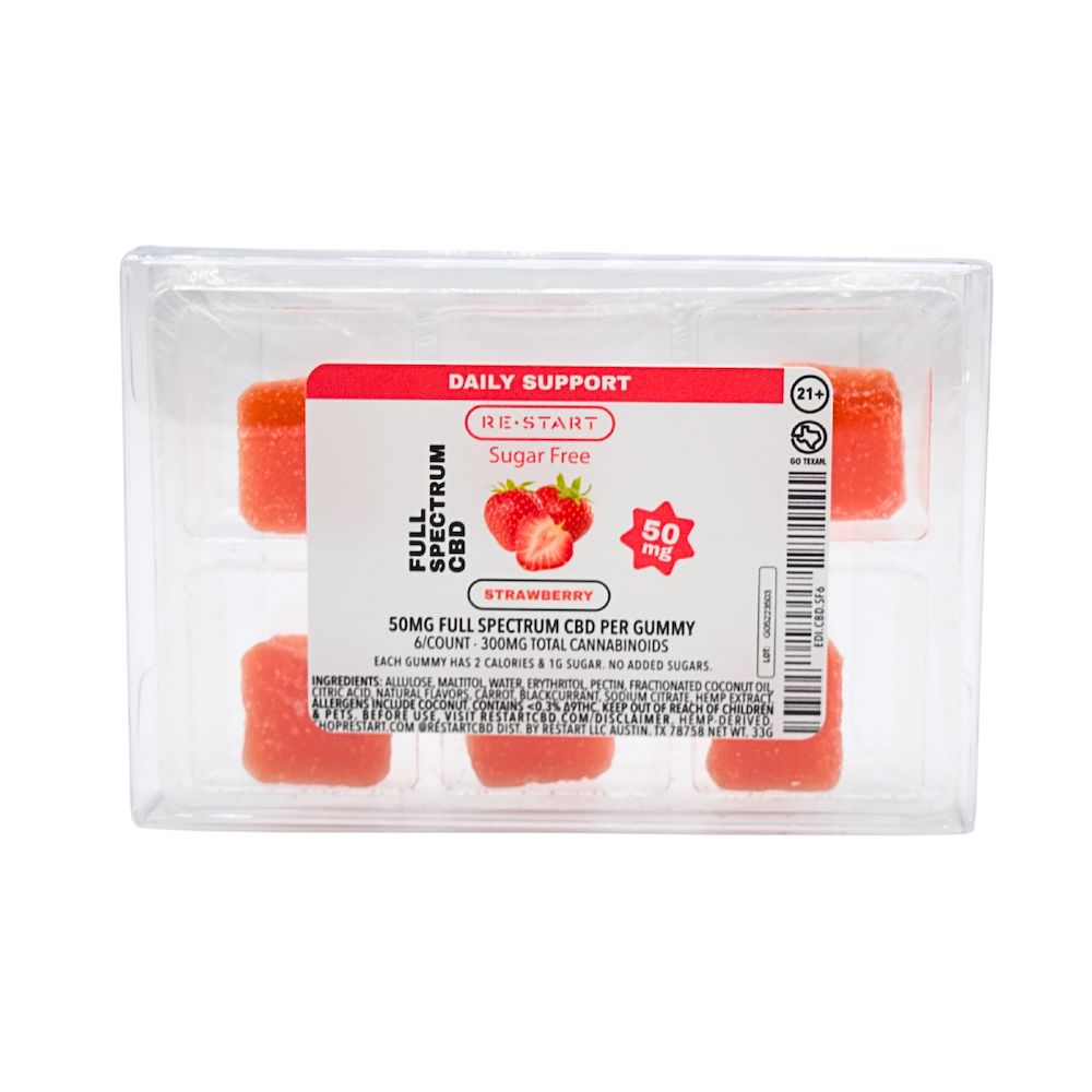 Sugar-Free CBD Gummies 50MG 6-ct
