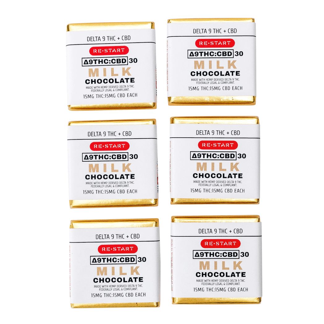 Delta 9 THC Chocolate Minis 6-ct, Count: Milk Chocolate