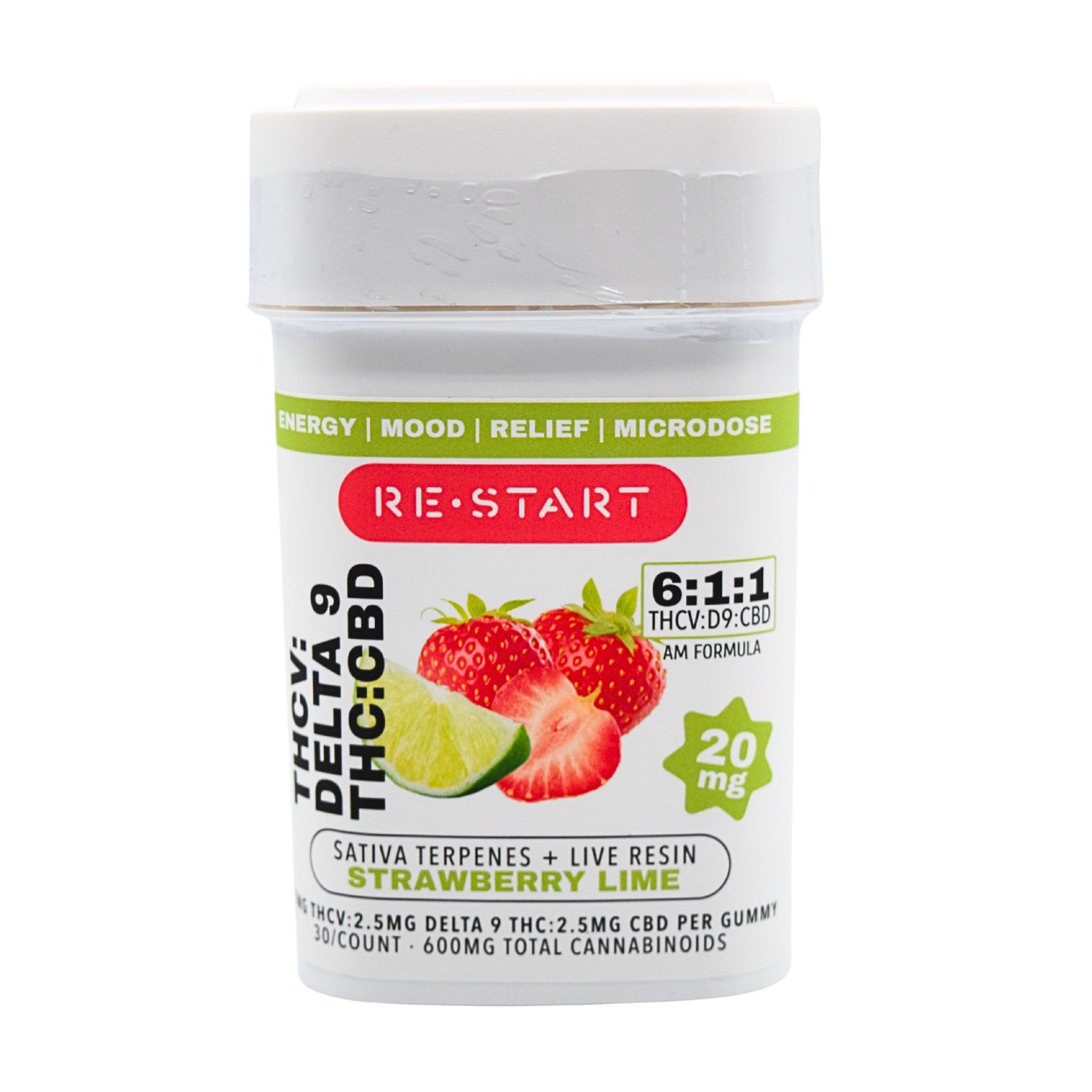 THCV Gummies Strawberry Lime 30-ct