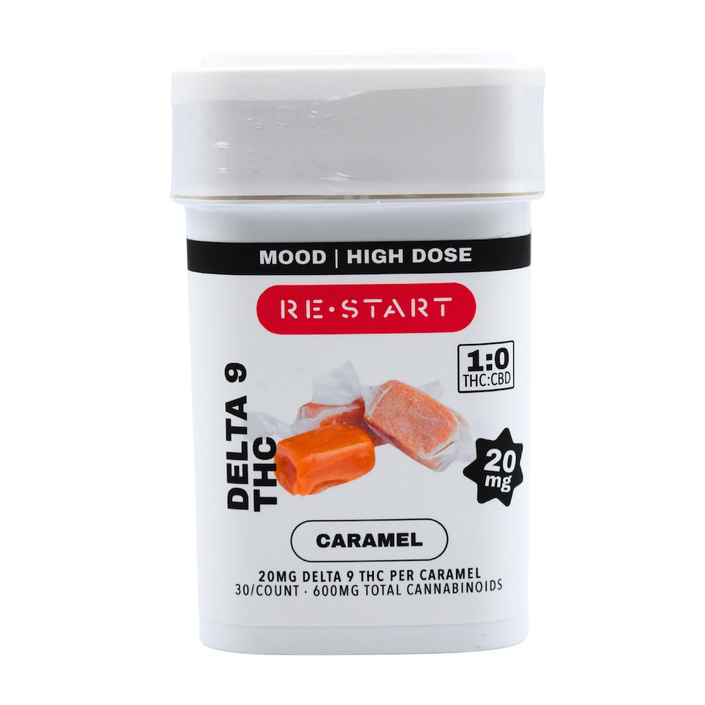 Delta 9 THC 20MG Caramels, Count: 30-ct