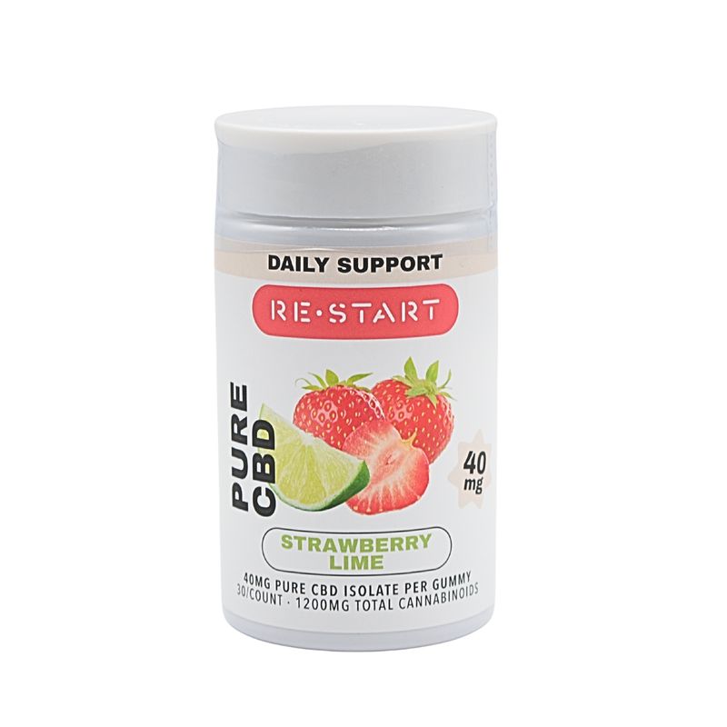 Pure CBD 40mg Gummies Strawbery Lime 30-ct NO THC
