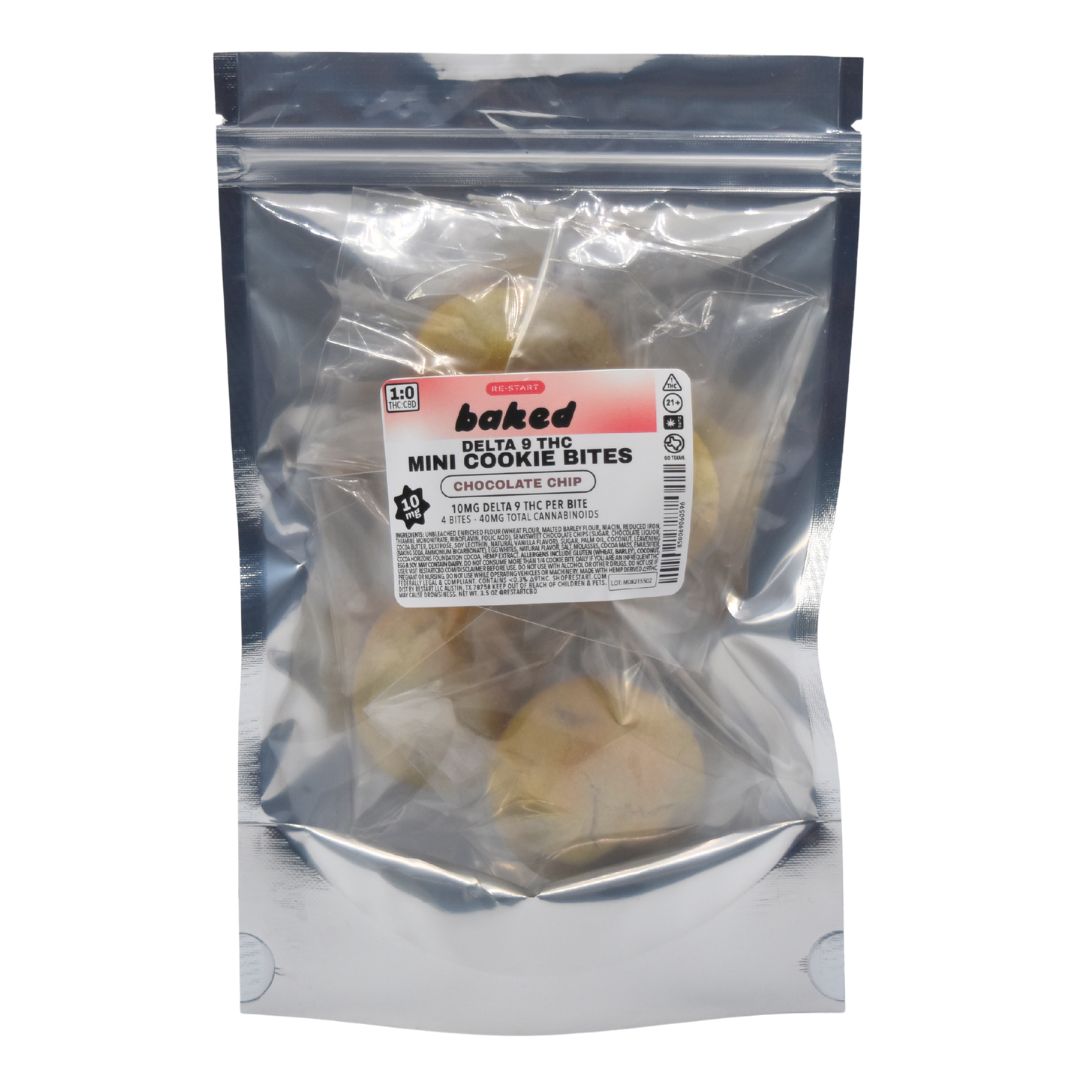 Baked Delta 9 THC Chocolate Chip Cookies 10MG  (4-ct) Reg. Price $16