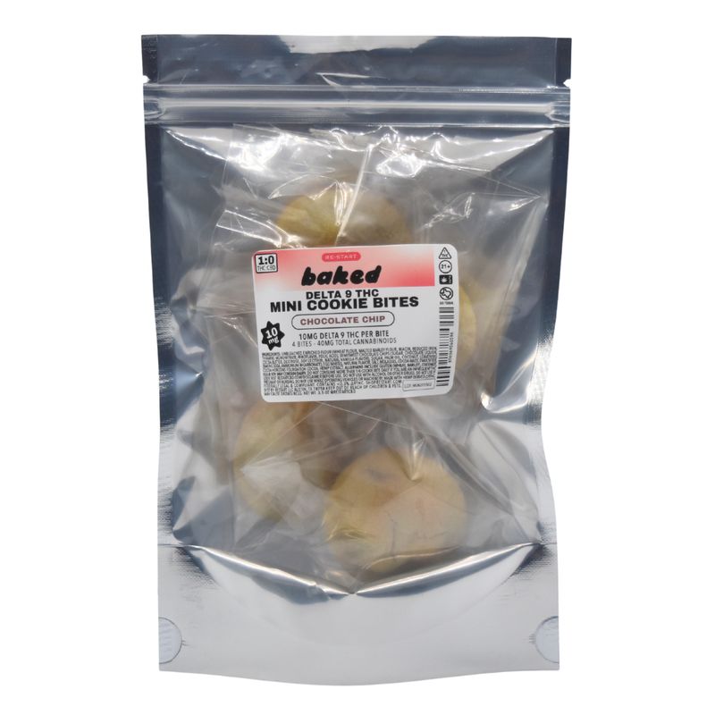 Baked Delta 9 THC Chocolate Chip Cookies 10MG  (4-ct) Reg. Price $16