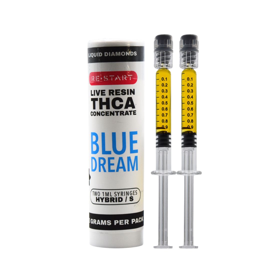 THCA Syringe Blue Dream (H/S) Live Resin, Size: 2 x 1mL/1G