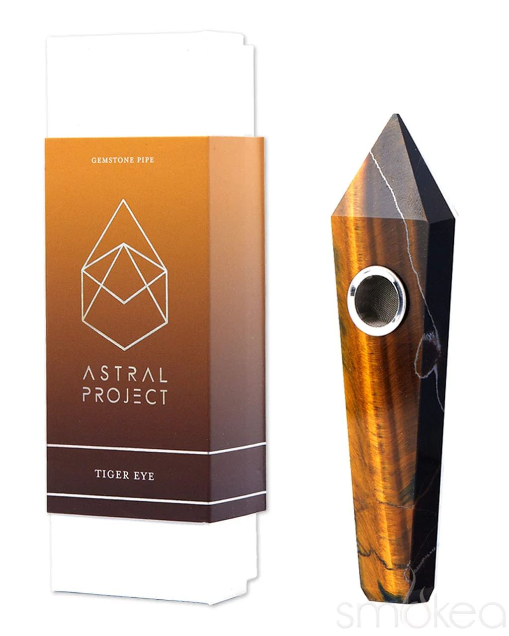 Astral Project Jewel Pipe - Tiger’s Eye