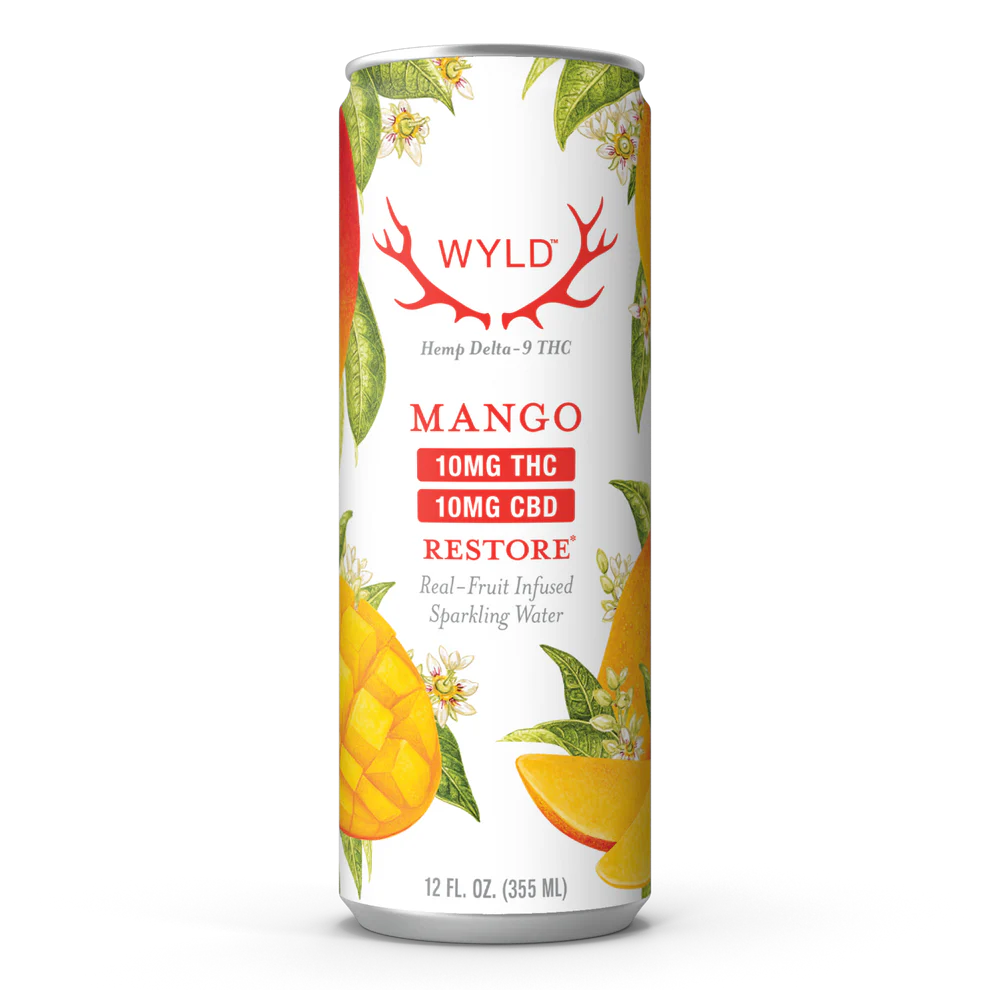 Wyld THC CBD Sparkling Water - Mango