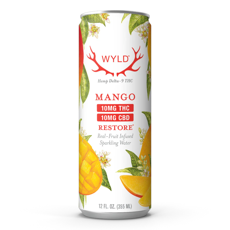 Wyld THC CBD 20MG Sparkling Water (1:1) Mango *Online Only
