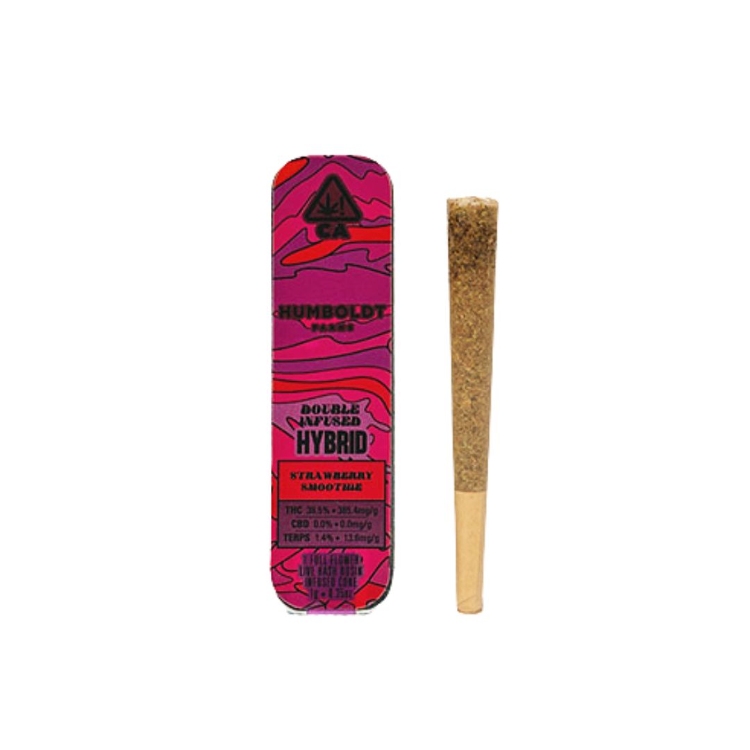 THCA Pre-roll Live Hash &amp; Rosin Infused Strawberry Smoothie  (H) 1G
