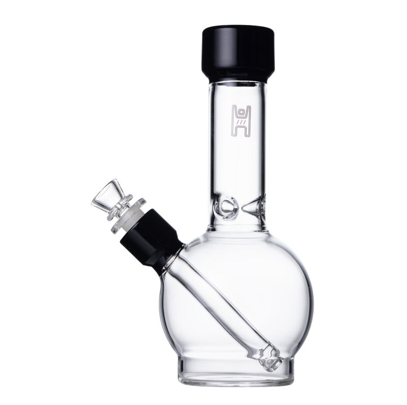 Human Grade 9" Ball Bong - Clear w/Black (Available In-Store)