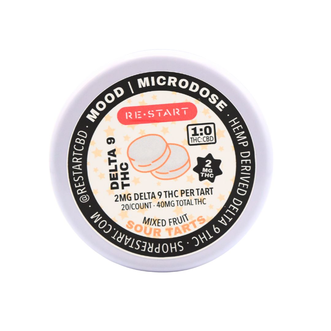 Delta 9 2MG THC Sour Fruit Tarts 20-ct Microdose