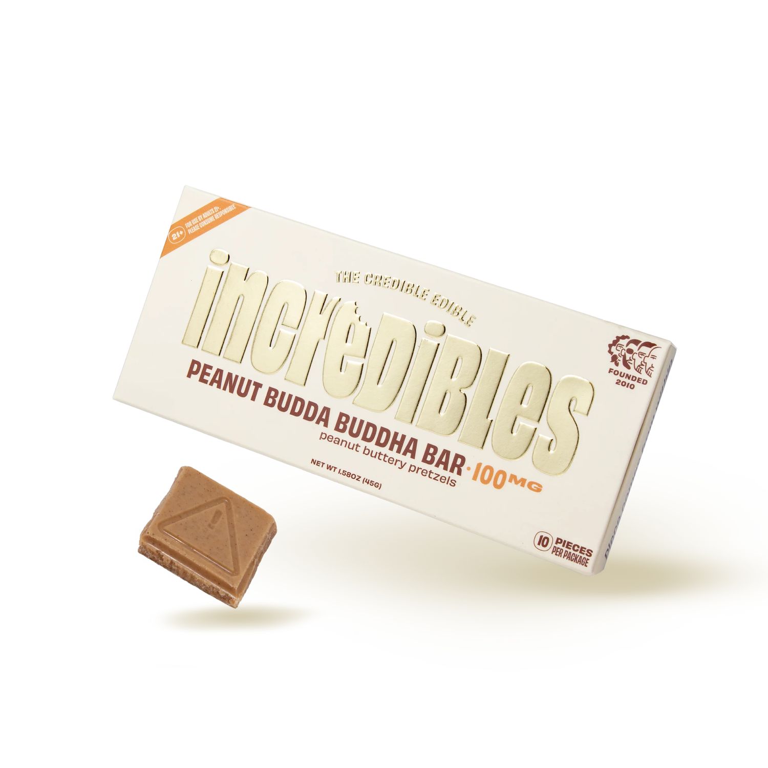 Delta 9 THC Incredibles Chocolate Bars 100MG Delta 9 THC Incredibles Chocolate Bars 100MG, Type of Chocolate: Peanut Budda Buddha
