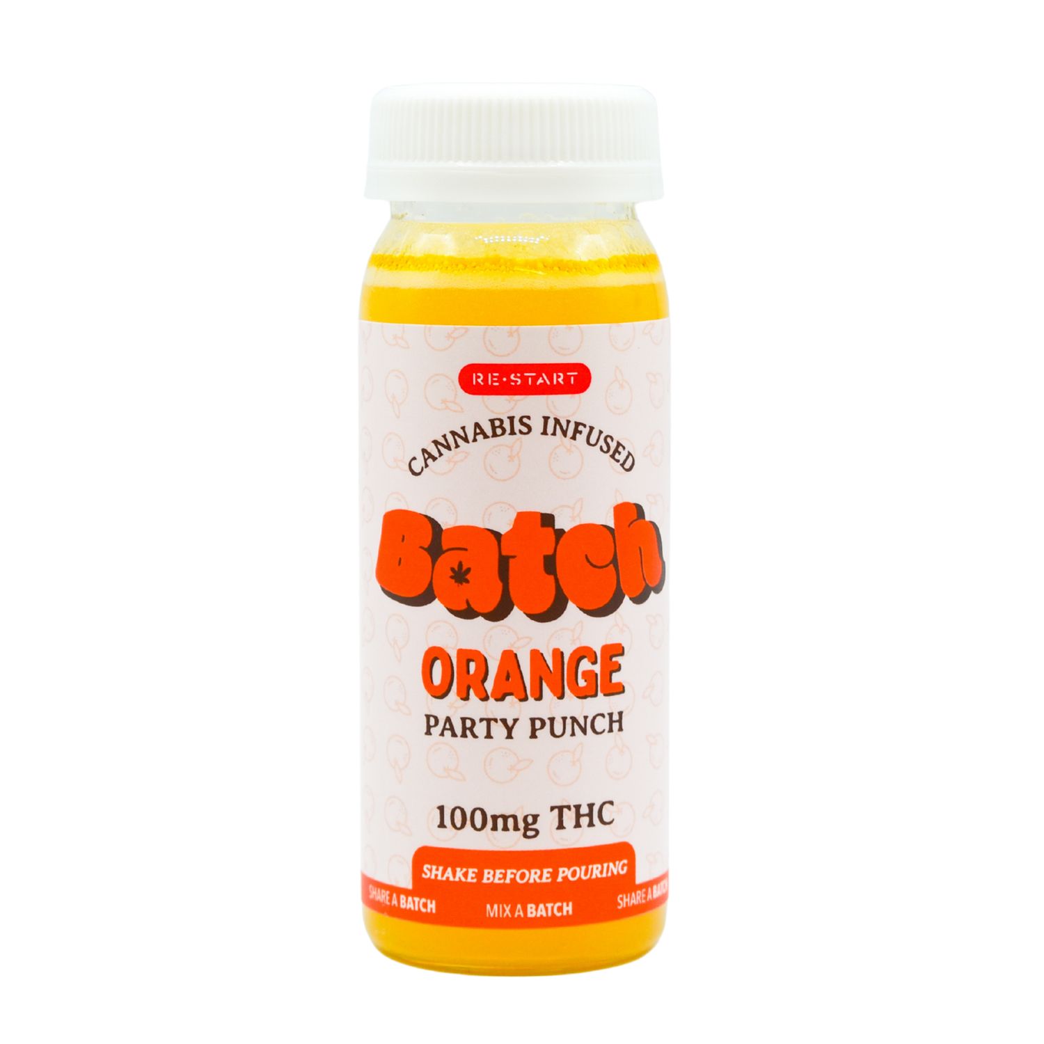 RESTART Batch 100mg Delta 9 THC Party Punch 4oz Orange (Reg. Price $20)