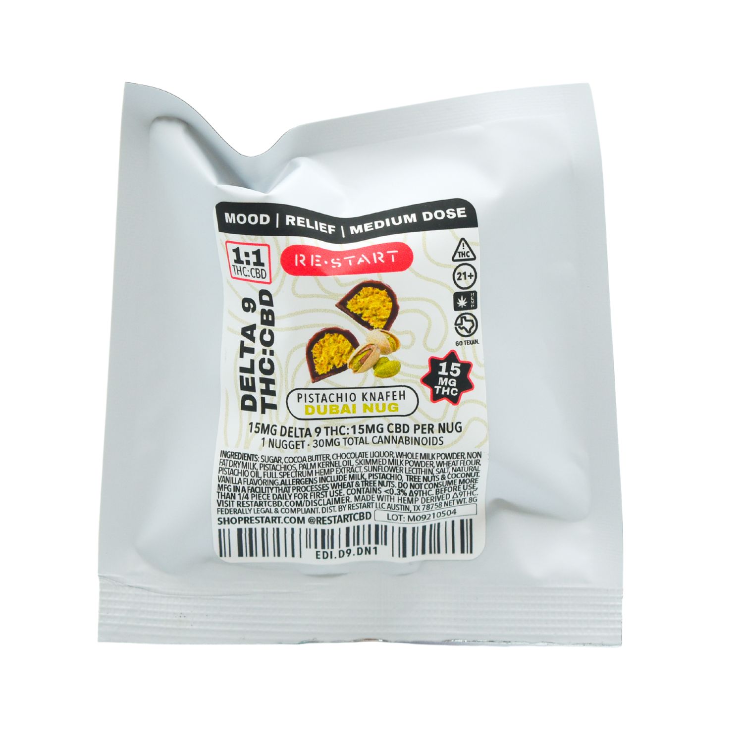 Delta 9 THC CBD Pistachio Dubai Nugs 1ct