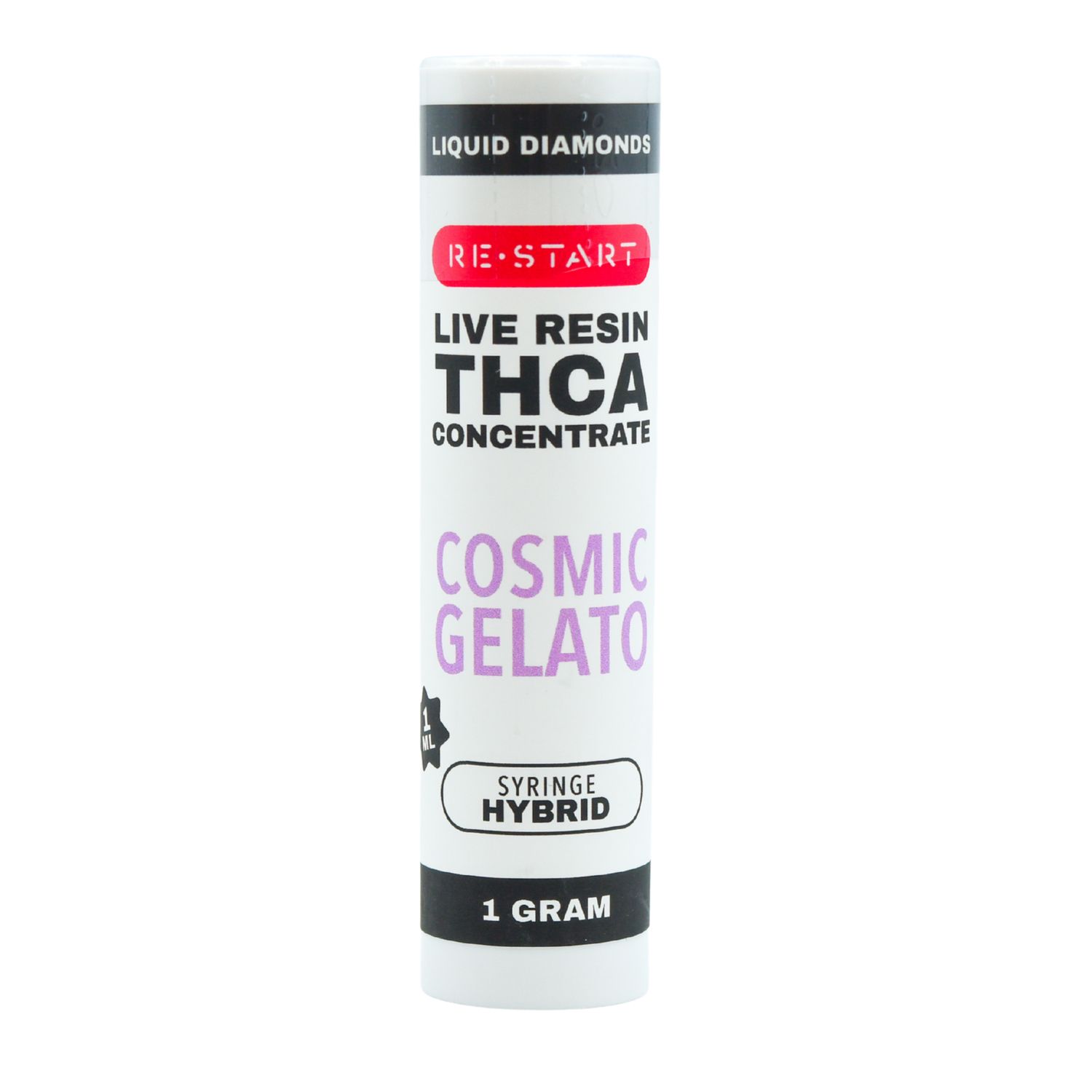 THCA Dab Syringe Cosmic Gelato (H) Live Resin, Size: 1ml/1G (Reg. Price $45)