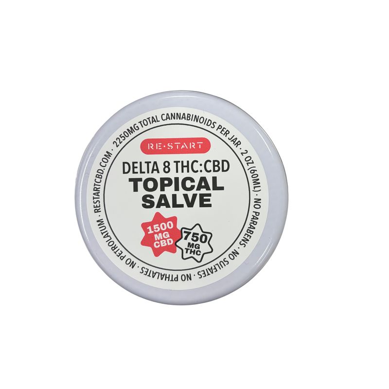 THC Delta 8 CBD Topical Salve 1500MG (1:1) 2oz THC Delta 8 CBD Topical Salve 1500MG (1:1) 2oz