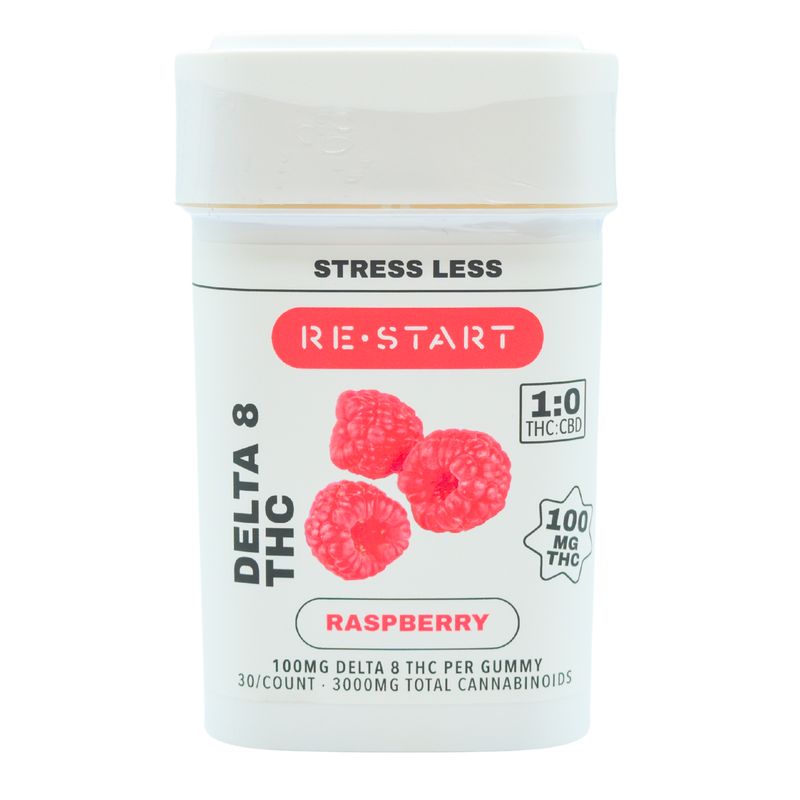 Delta 8 THC 100MG Gummies Raspberry - High Strength