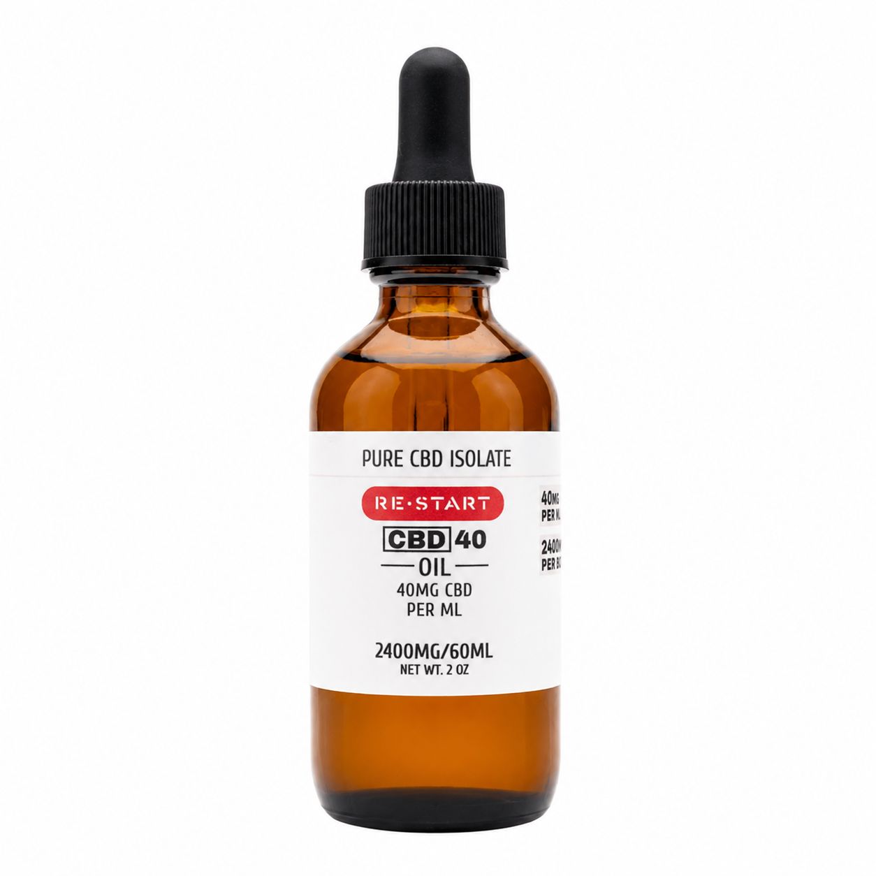 Pure CBD Oil 2400mg 60mL (THC Free)