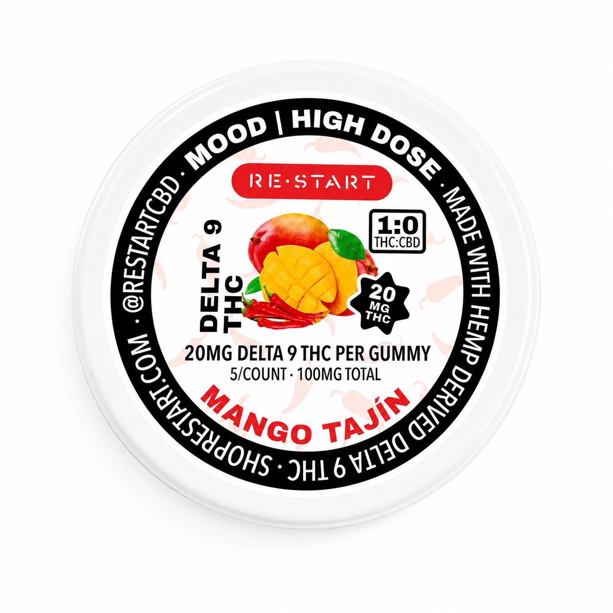 20MG THC Gummies - Mango Tajín, Count: 5-ct (Reg. Price $24)