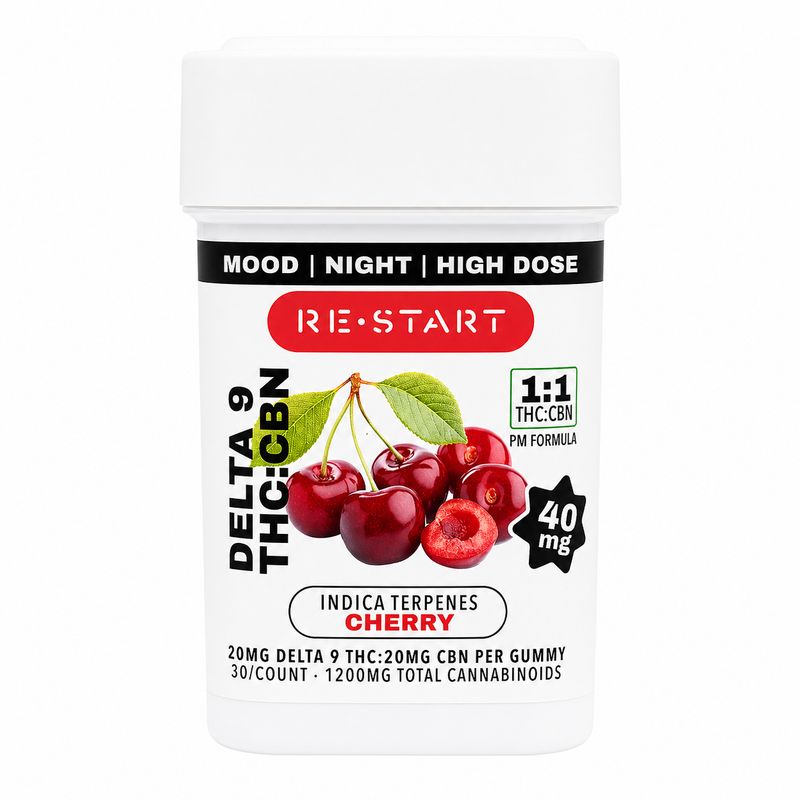 THC:CBN 40MG Gummies - Cherry / Sleep (1:1)