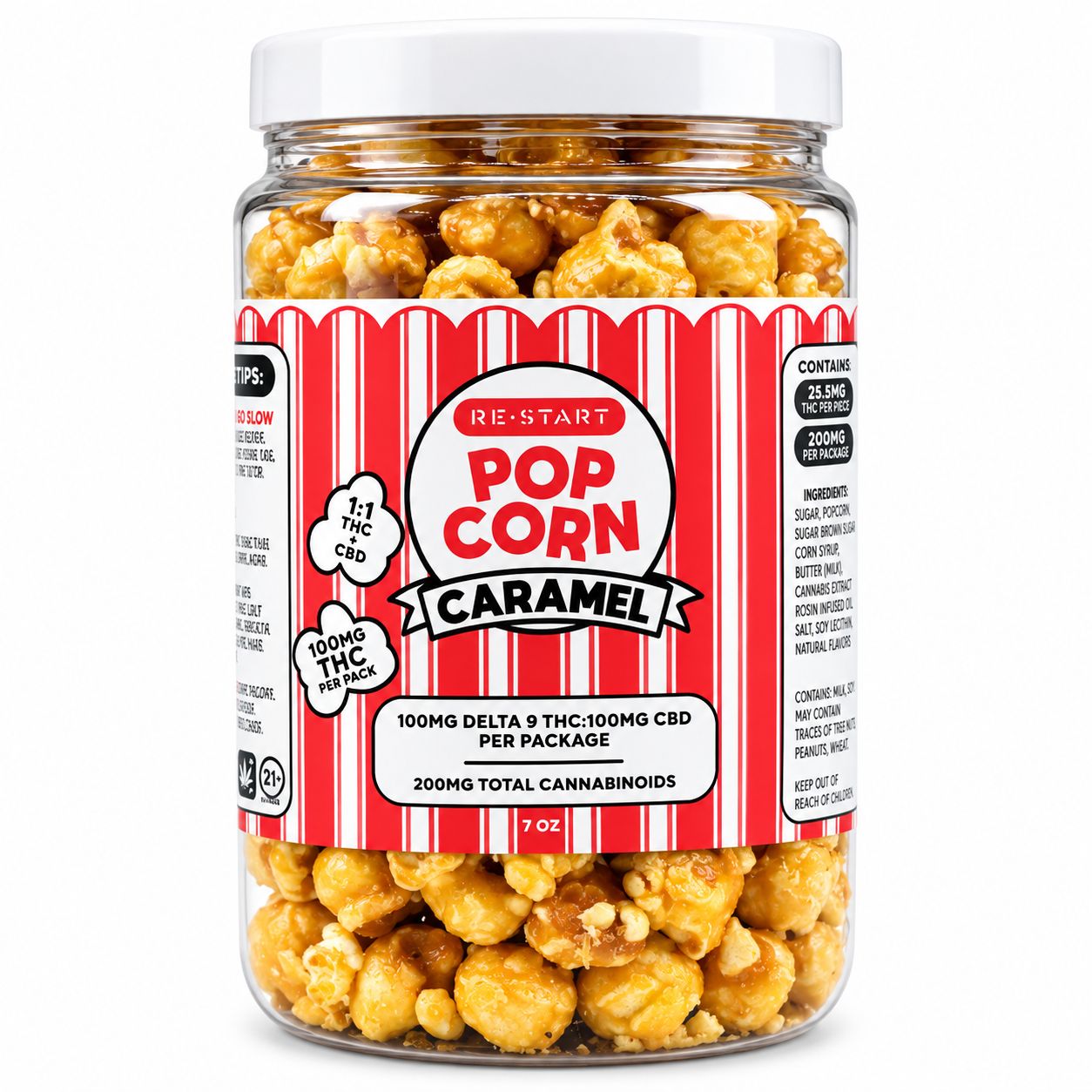 200MG THC:CBD Popcorn - Caramel (1:1)