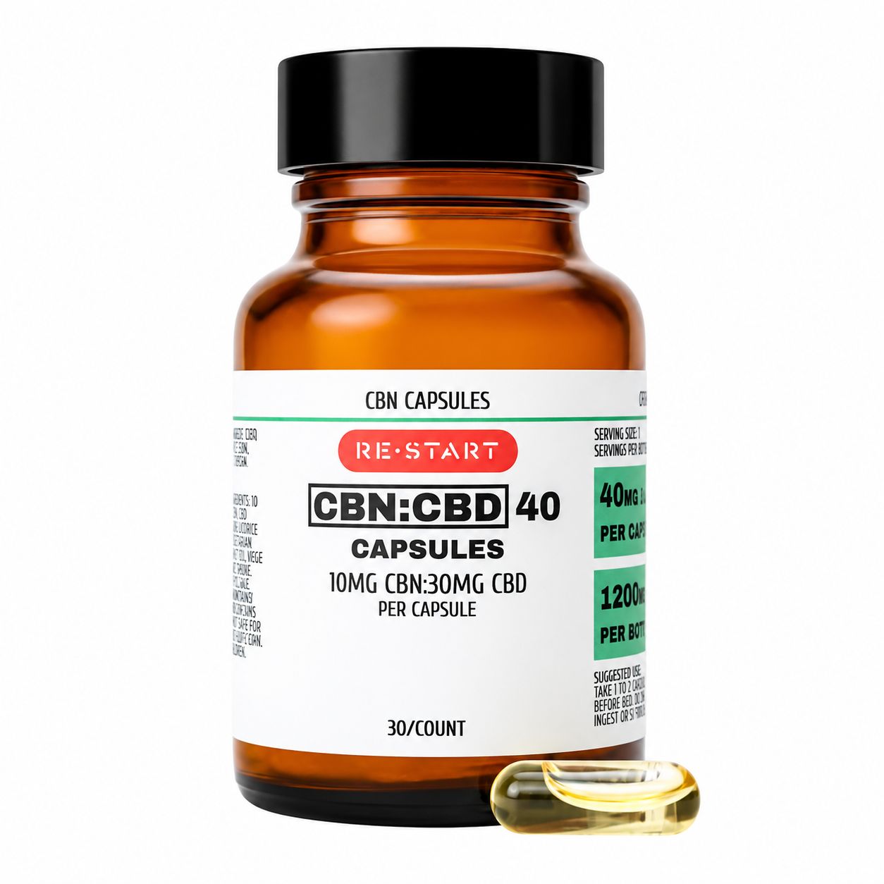 CBN CBD Capsules PM Formula 35MG 1:6 30-ct