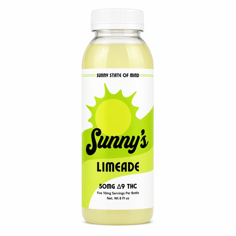 Sunny’s Delta 9 THC 50MG Beverage Limeade 8oz