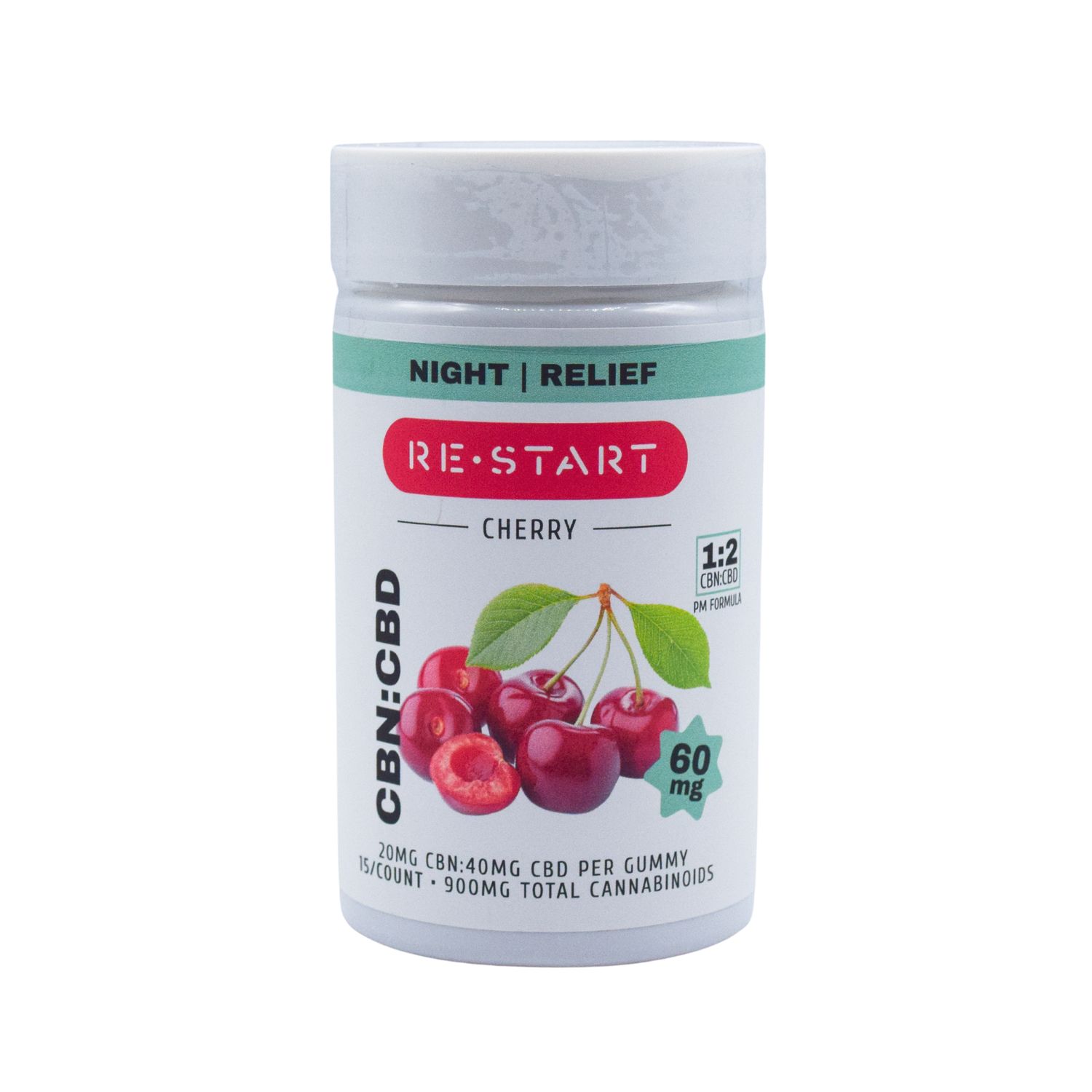 CBN CBD 60MG Bedtime Gummies Cherry (1:2), Count: 15-ct (900MG)