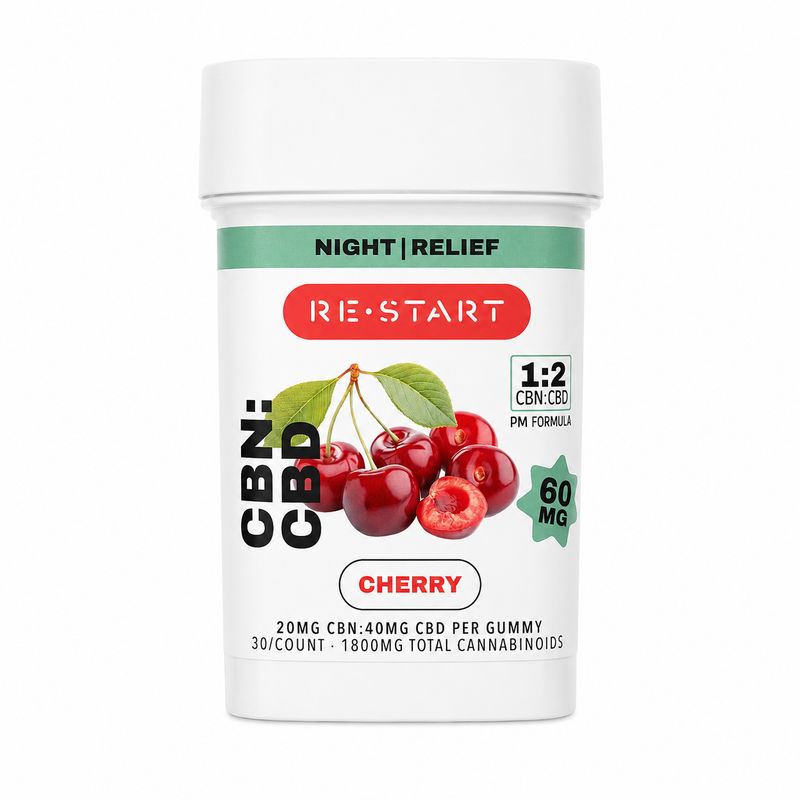 60MG CBN:CBD Bedtime Gummies - Cherry (1:2)