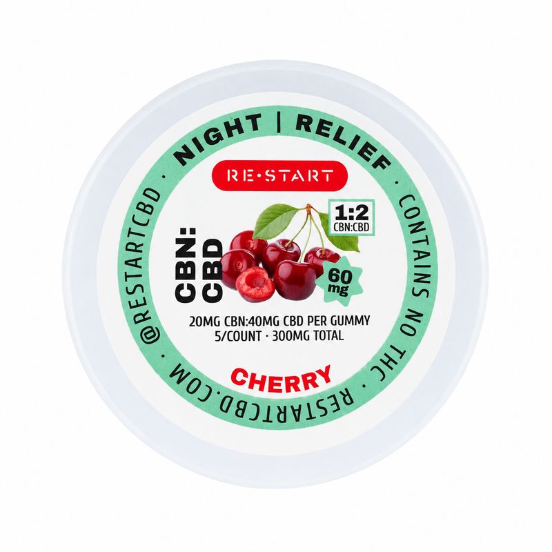 60MG CBN:CBD Bedtime Gummies - Cherry (1:2)
