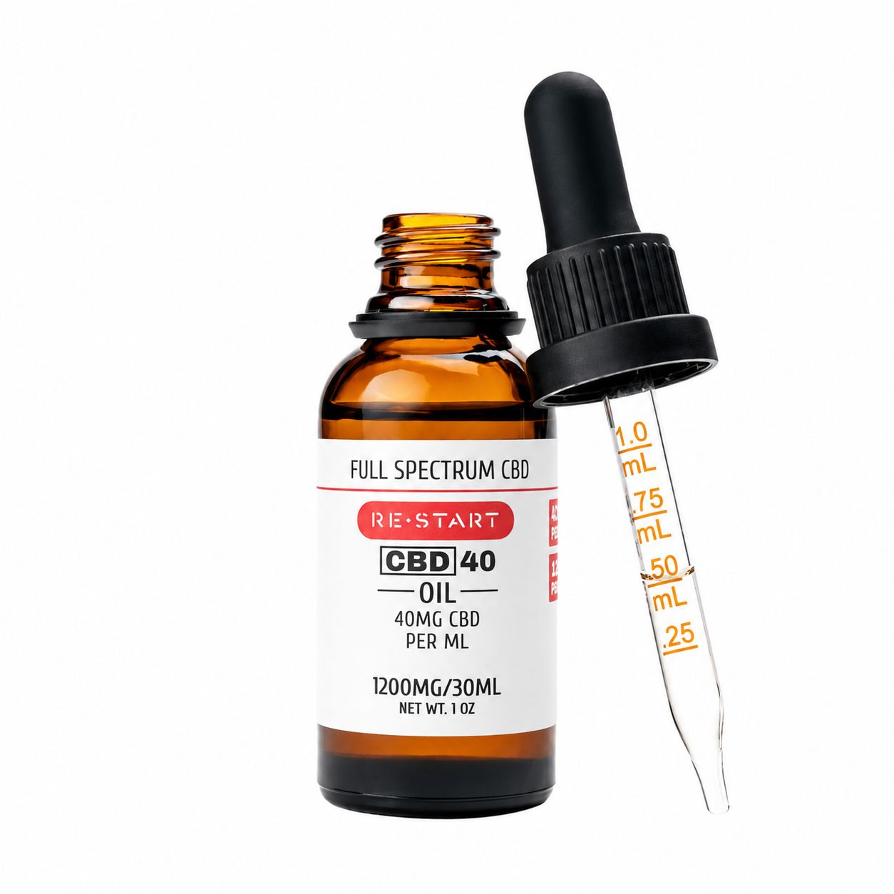 Pure CBD Oil 30mL NO THC, Strength: 1200MG CBD (40mg/mL) Reg. Price $45