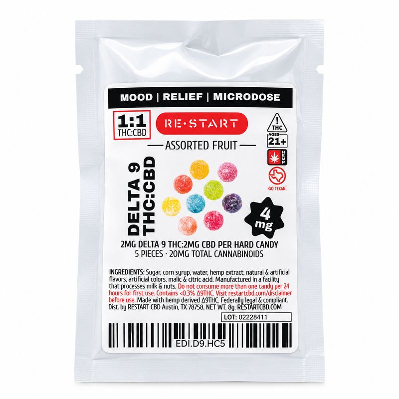 4MG THC:CBD Hard Candies 5-ct