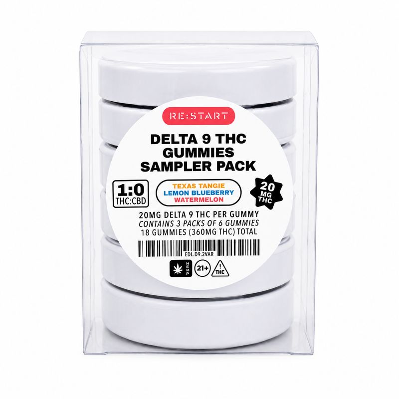 20% OFF - Delta 9 THC 20MG Gummies Trio 3 x 6-ct (Reg. Price $75)