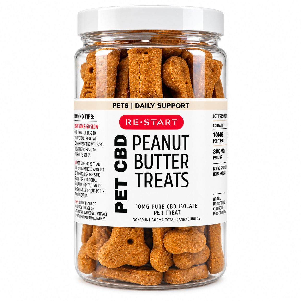 SAVE 25% - Pet CBD Dog Treats 10MG NO THC, Quantity: 30-ct (Reg. Price $30)