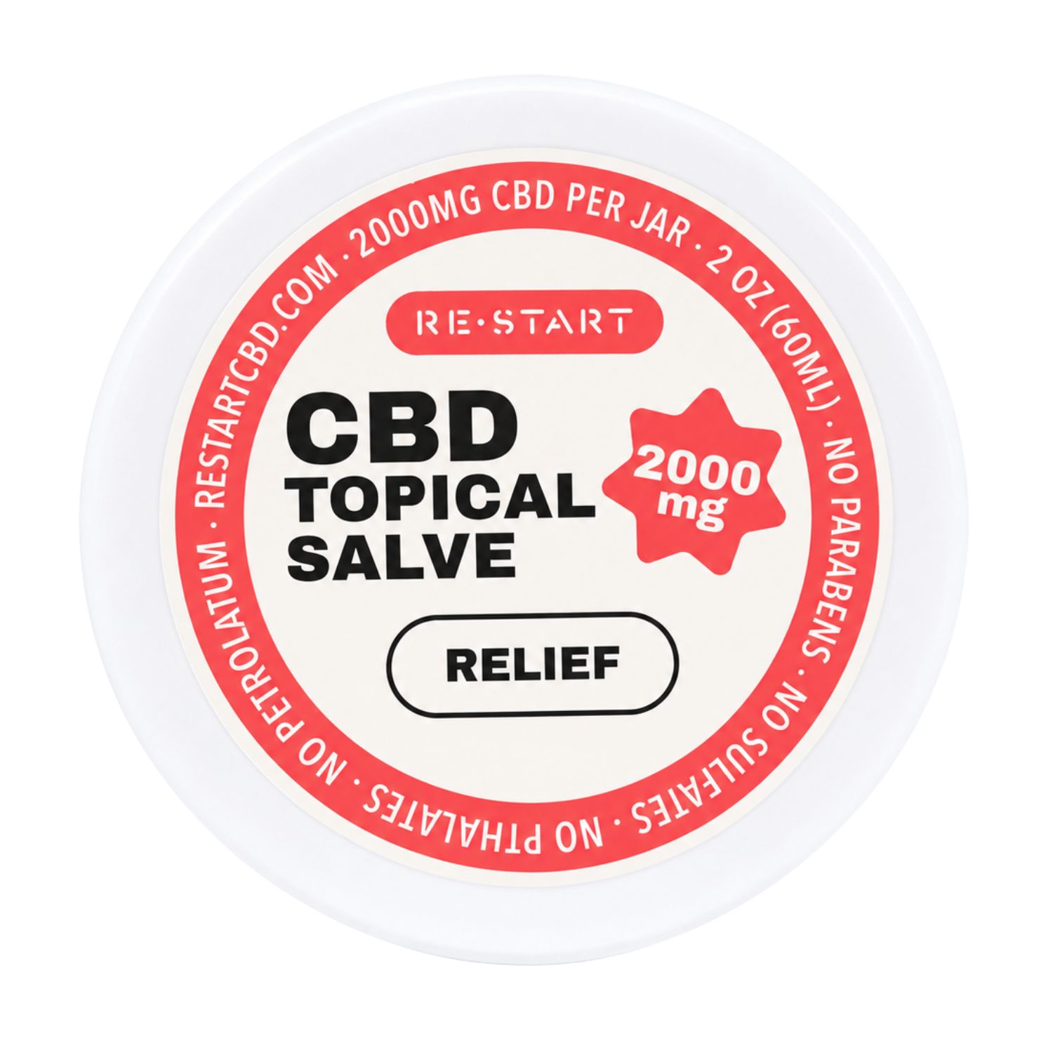 Topical CBD Relief Salve 2000MG 2oz