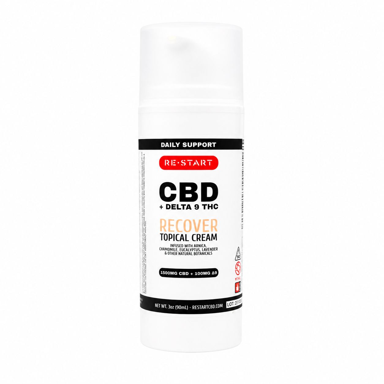 Max Strength Recover THC 100MG + CBD 1500MG Topical Cream 1600MG